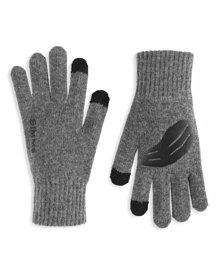 Simms Wool Full Finger Glove Steel - Hansker - 694264580905 - 1