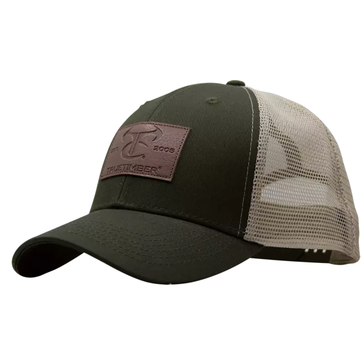 TrueTimber Leather Patch Cap Olive - Jegerens hodeplagg - 840194778855 - 1