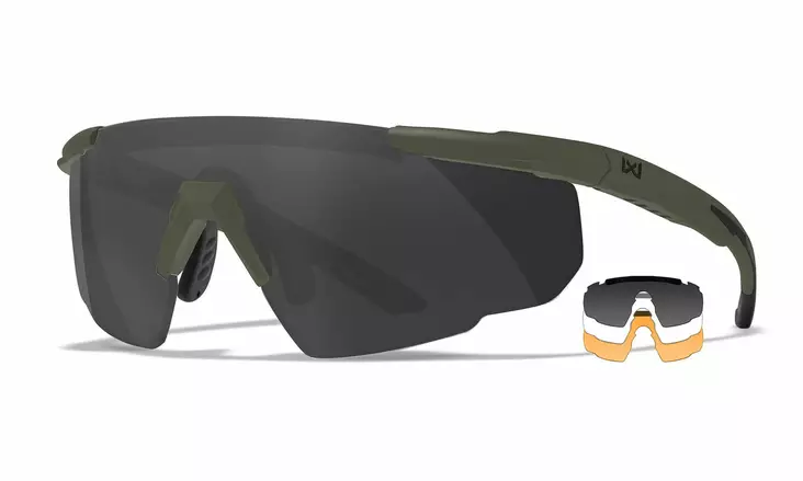 Wiley X Saber Advanced Grey & Clear & Light Rust OD Green - Skyteglass - 712316023535 - 1