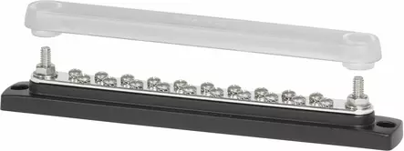 Blue Sea Systems BusBar 20 Gang Common Bus with Cover - Batterier og elektrisk tilbehør - 632085023126 - 1