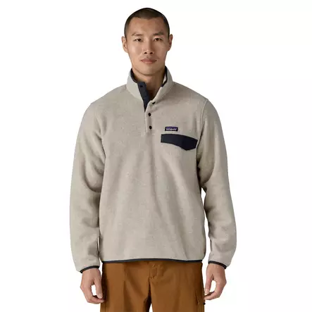 Patagonia Mens LW Synch Snap-T Pullover Oatmeal Heather - Mellomjakker - 198077124306 - 2
