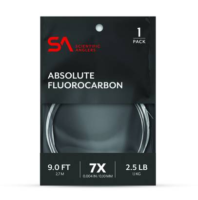 Scientific Anglers Absolute Fluorocarbon Leader 9ft - Avsmalnende Fluorkarbon-fortommer - 840309134866 - 1