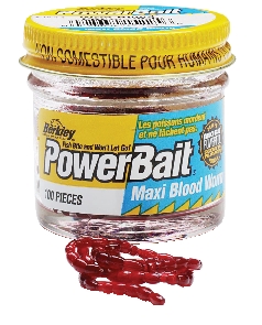 Berkley Powerbait Mud Worm Blood Maxi - Livsmat - 028632152256 - 1
