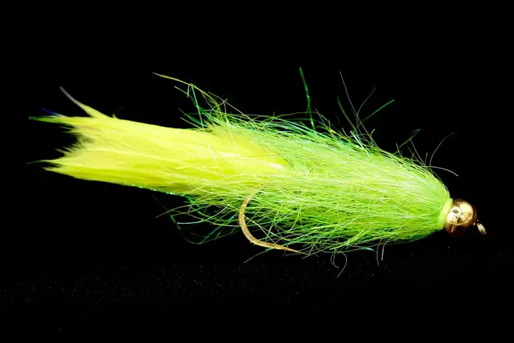 Chartreuse Leech Tungsten Beadhead - Streamere og igler - 8859202532916 - 1