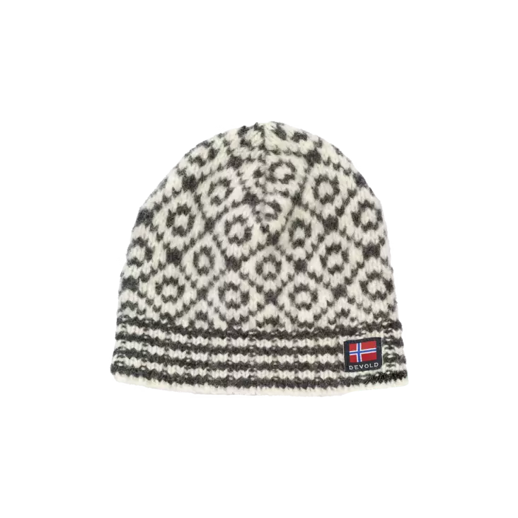 Devold Svalbard Wool Beanie Offwhite/anthracite - Luer - 7028567702246 - 1