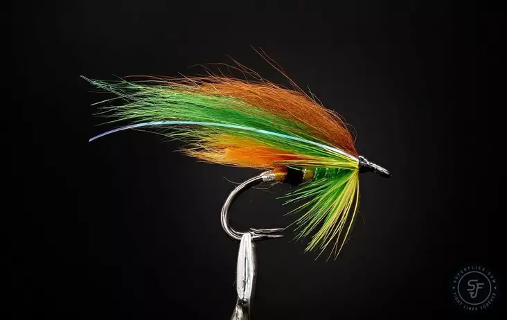 Green Highlander Salmon Fly - Dobbeltkrok - 8859202532596 - 1