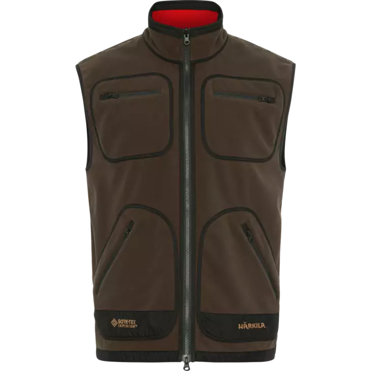 Härkila Kamko Fleece Waistcoat Brown/Red - Herrejakker for jakt - 5714733529626 - 1