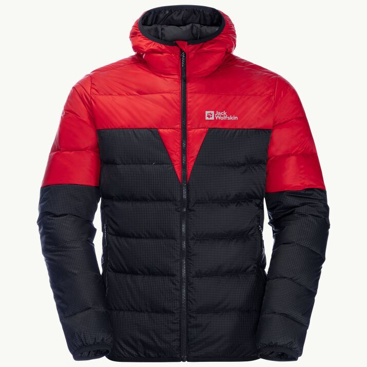 Jack Wolfskin Mens DNA Tundra Hoody Adrenaline Red - Dunjakker herrer - 4064993512946 - 1