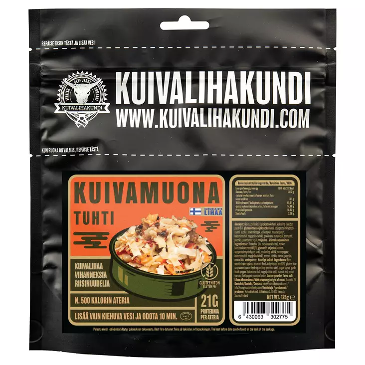 Kuivalihakundi Kuivamuona Tuhti 125g - Campingmatte - 6430063302386 - 3