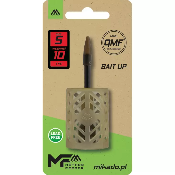 Mikado Bait Up Feeder Q.M.F. 10g - Flate & hybrid method feedere - 5900637159476 - 1