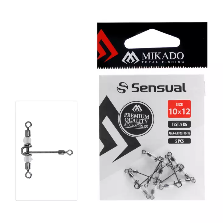 Mikado Roller Swivel Triple with T-Beads - Svivler & hurtigkoblinger - 5900637148456 - 1