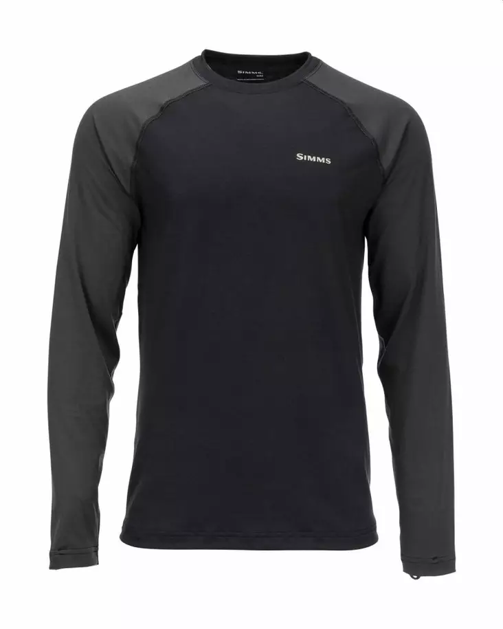 Simms Lightweight Baselayer Top Black - Undertrøyer - 694264549506 - 1