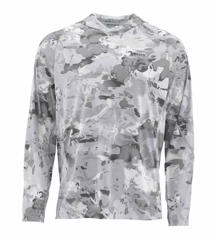 Simms Solarflex Hoody Cloud Camo Grey - Skjorter - 694264438916 - 1