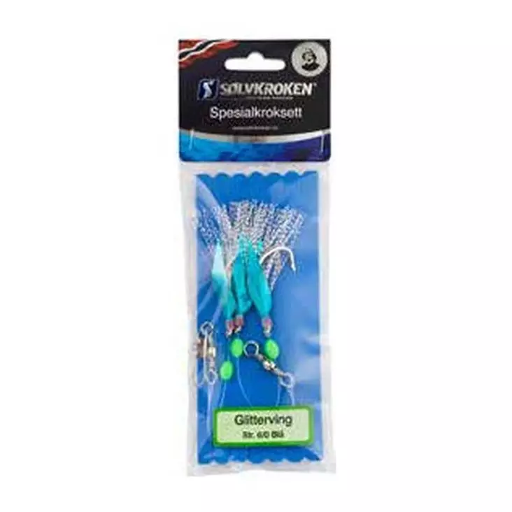 Sølvkroken Glitterving Blue 6/0 - Bunn- & torskerigger - 7056963155816 - 1