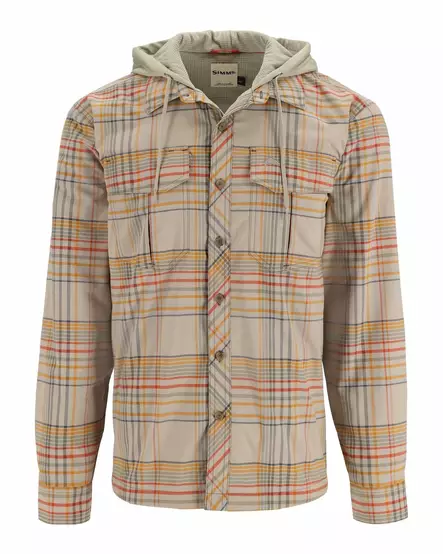 Simms Coldweather Hoody Stone Neo Plaid - Skjorter - 694264655337 - 1