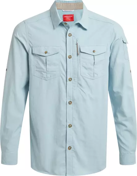 Graghoppers Ms NosiLife Adventure Long Sleeve Shirt III Niagara Blue - Skjorter - 5063260001427 - 1