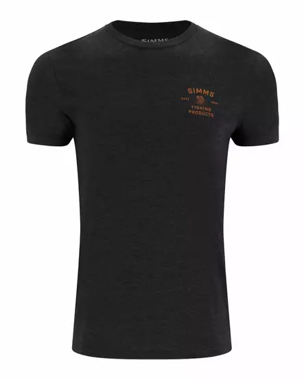 Simms Stacked Bass T-Shirt Charcoal Heather - T-skjorter herre - 694264662137 - 2