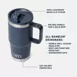 Yeti Rambler 20 OZ Travel Straw Mug Navy - Termosflasker og -krus - 888830503867 - 2