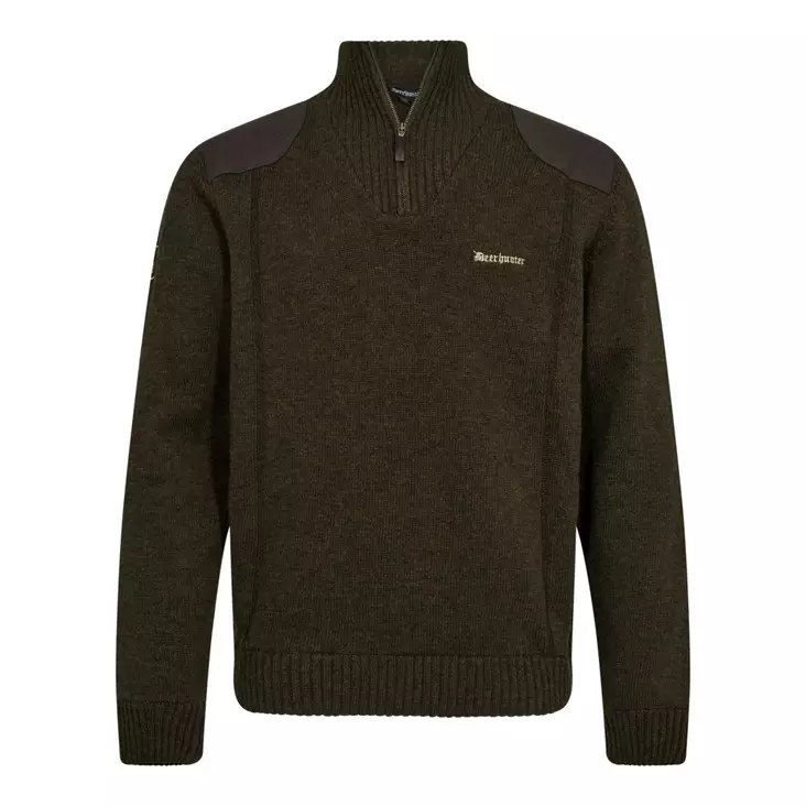 Deerhunter Finley ½-Zip Knit Woodland Melange - Jegertrøyer - 5702827248997 - 1