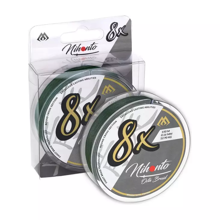Mikado Nihonto Octa Braid 150m Green - Flettesnøre - 5900637123347 - 1