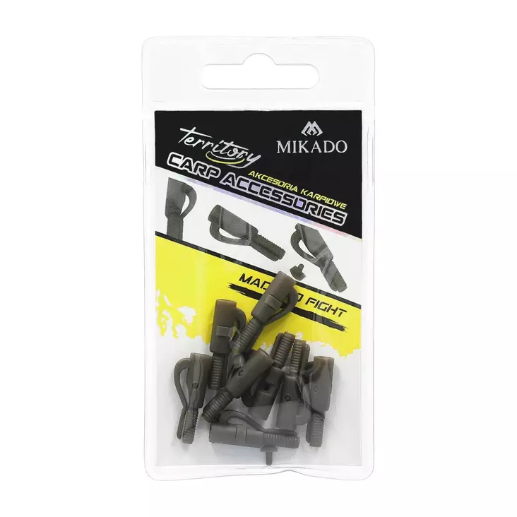 Mikado Safety Lead Clip with Pin Dark Green - Lead clip-systemer - 5900637680697 - 1
