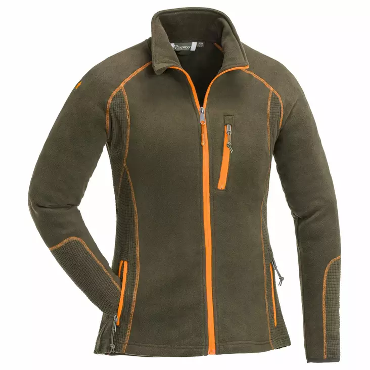 Pinewood Micco Fleece Jkt W D.Olive - Jegertrøyer - 7331090288577 - 1