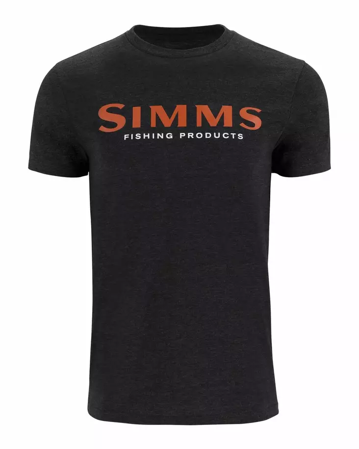 Simms Logo T-Shirt Dark Gunmetal Heather - T-skjorter herre - 694264655047 - 1
