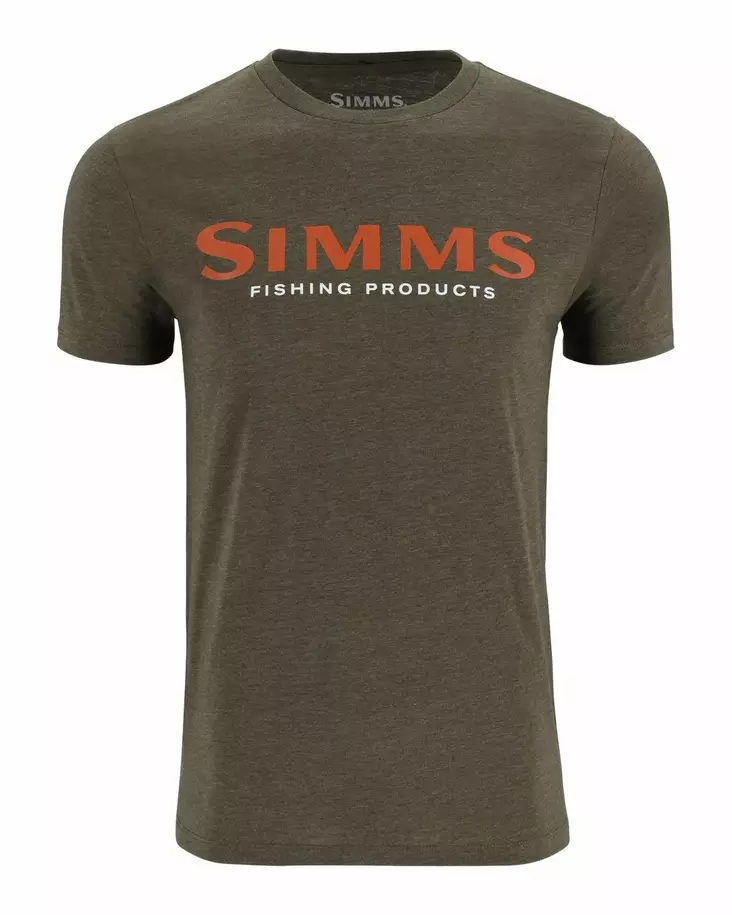 Simms Logo T-Shirt Loden Heather - T-skjorter herre - 694264654927 - 1
