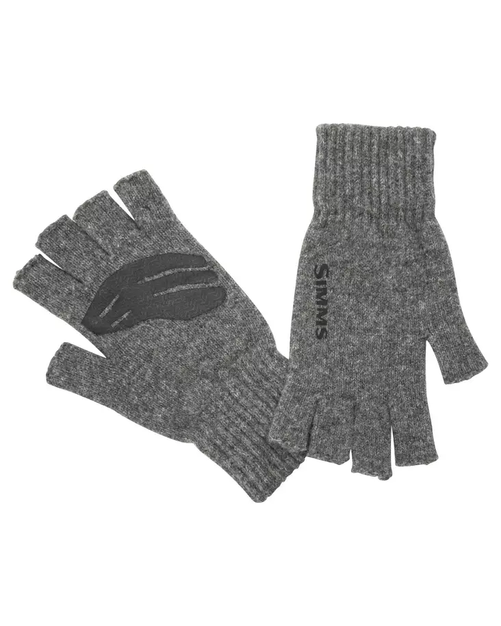 Simms Wool Half Finger Glove Steel - Hansker - 694264548417 - 1