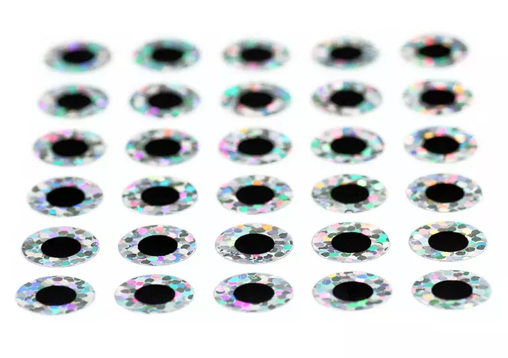 Sybai Flat Eyes 6mm -tarrasilmät - Klistremerkeøyne - 402004000097 - 1