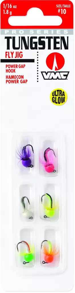 Tungsten Fly Jig Kit #10 1,8gr Glow 6-pc - Mormysker - 043193148487 - 1