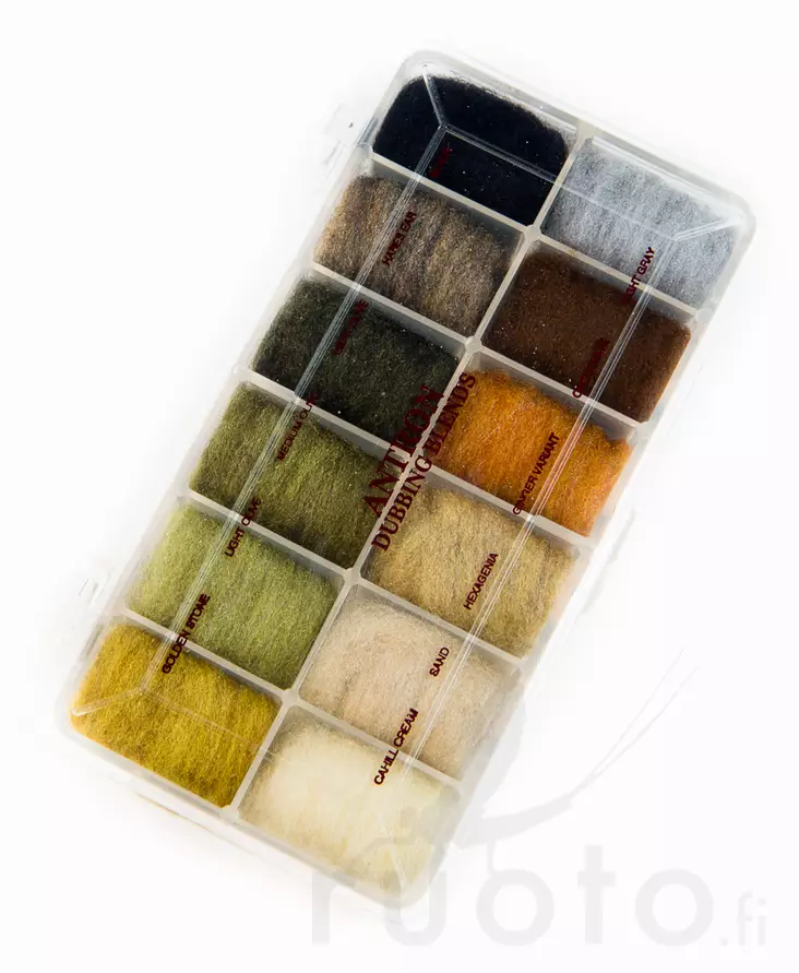 Wapsi Antron Dispenser I -dubbinglajitelma - Dubbing sortimentssett - 053526352047 - 1