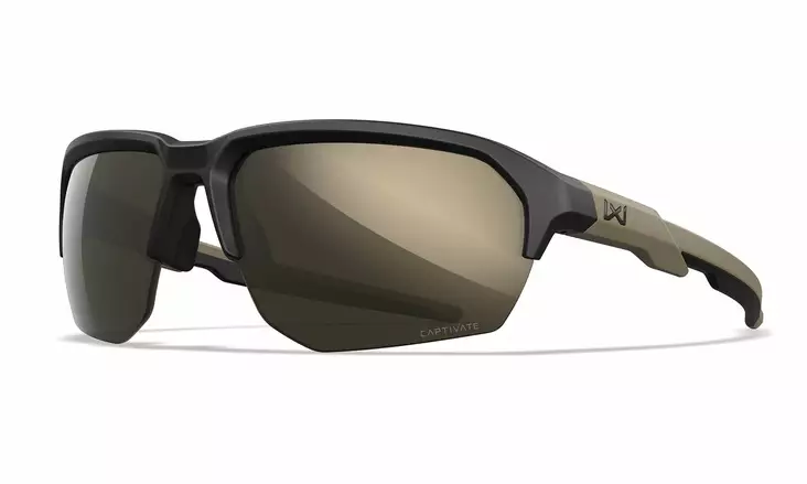 Wiley X WX Jakl Captivate Tungsten Mirror Grey - Matte Black/Tan - Skyteglass - 712316091497 - 1