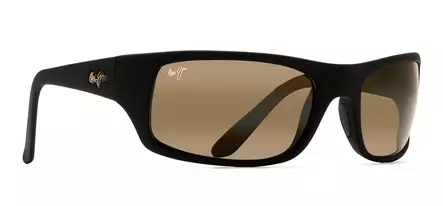 Maui Jim Peahi - Matte Rubber Black Frame with HCL Lens - Glasslinser - 603429015848 - 1