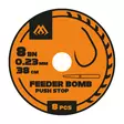 Mikado Feeder Bomb Rig Push Stop Barbless Mono 38cm - Ferdigknyttede kroker - 5900637104988 - 1