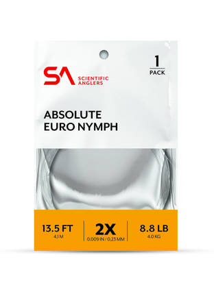 Scientific Anglers Absolute Euro Nymph Leader 13,5ft - Avsmalnende Nylon-fortommer - 840309134828 - 1