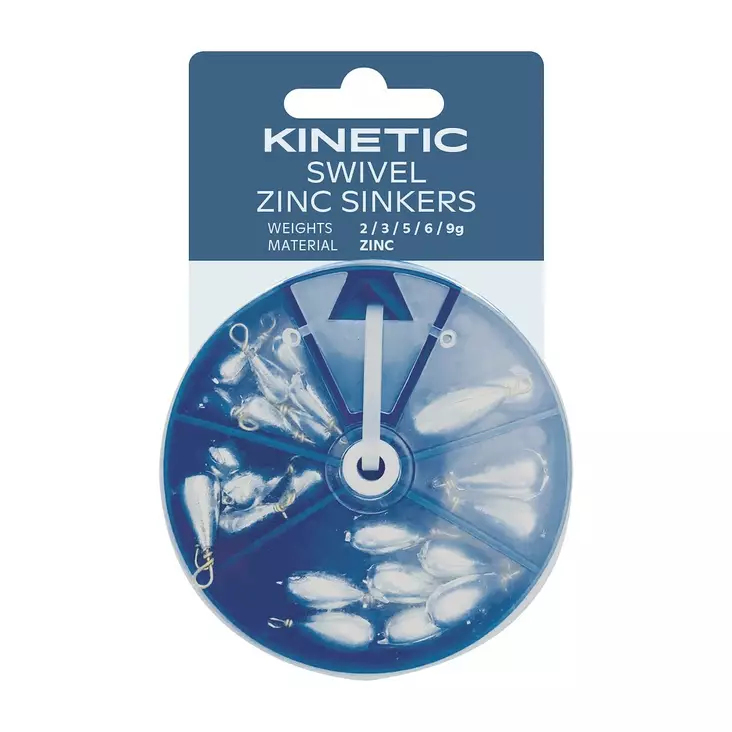 Kinetic Swivel Zinc Sinkers Assortment - Blyhagl & stylsøkker - 5707461302388 - 1