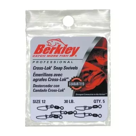 Berkley McMahon Cross-Lock Snap/Swivel 3 - Kraftige svivler & kulelagersvivler - 028632617878 - 1