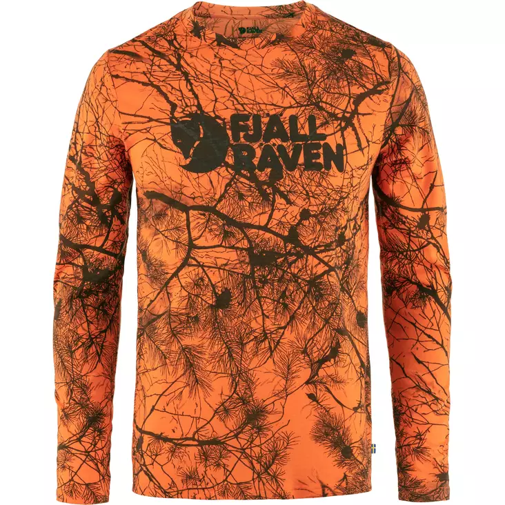 Fjällräven Värmland Wool Long-Sleeve Men's Shirt Orange Multi Camo - Jegertrøyer - 7323450901158 - 1