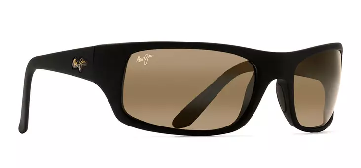 Maui Jim Peahi - Matte Rubber Black Frame with HCL Lens - Glasslinser - 603429015848 - 1