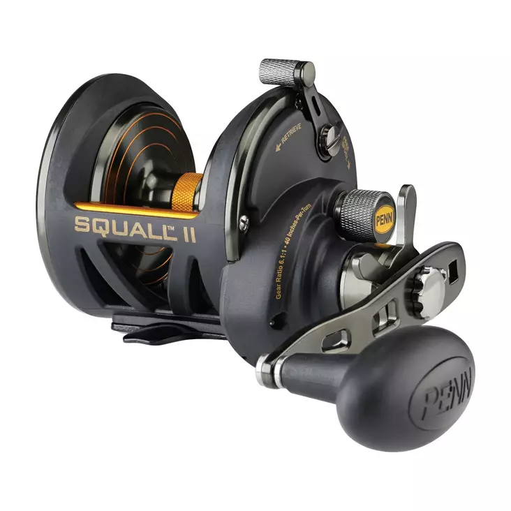 Penn Squall II Star Drag 25N LH - Trolling- & spakbremsesneller - 031324174818 - 1