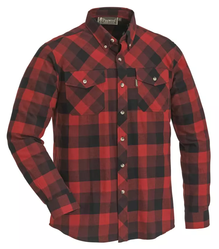 Pinewood Lumbo Red-Black -flanellipaita - Jegertrøyer - 7331090155428 - 1