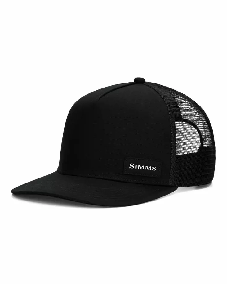 Simms High Crown Flatbill Black - Caps - 694264699928 - 2