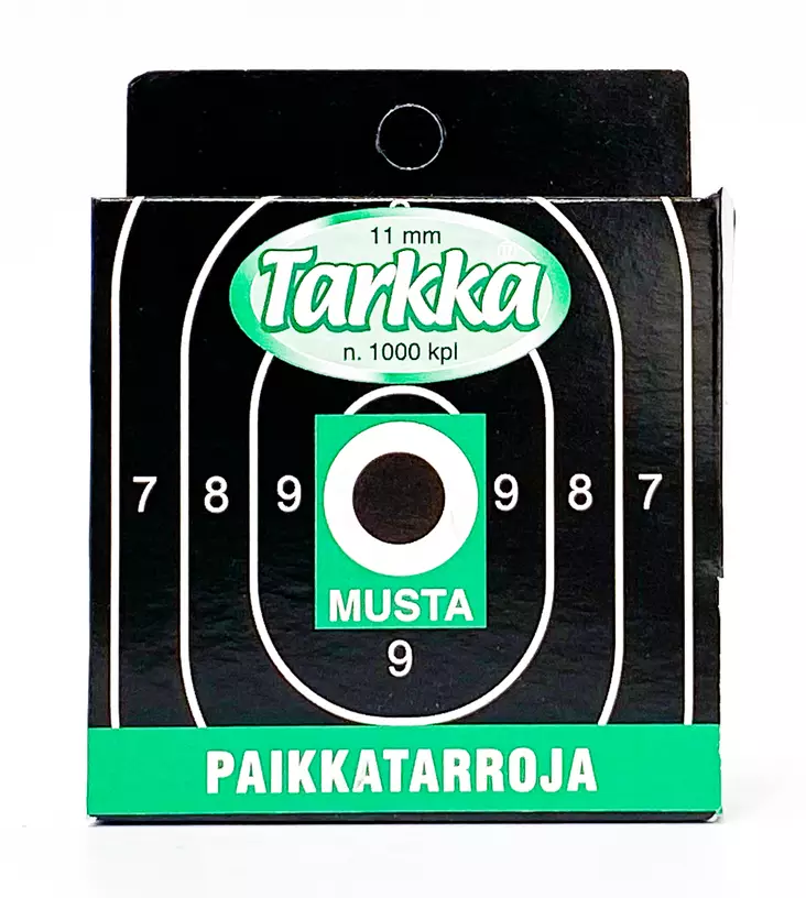 Tarkka Paikkatarra 11mm Musta - Plastklistremerker - 6410362412108 - 1
