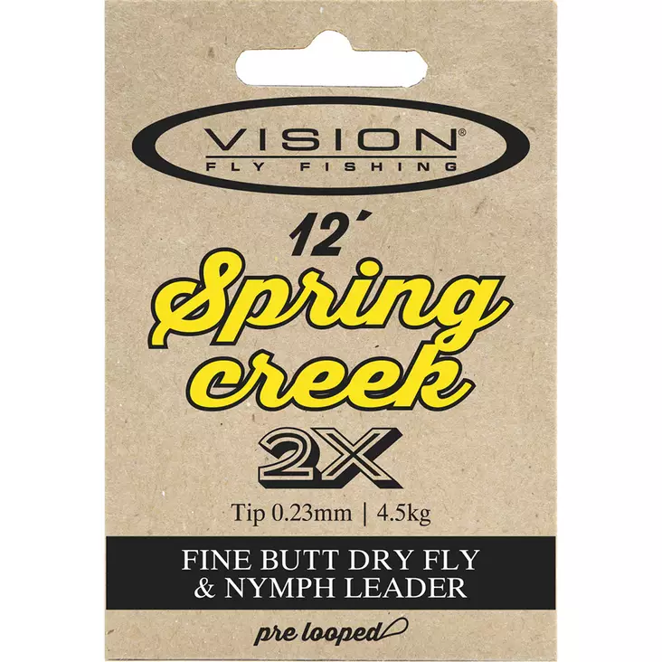 Vision Spring Creek Leader 12' - Avsmalnende Nylon-fortommer - 6417512800778 - 3