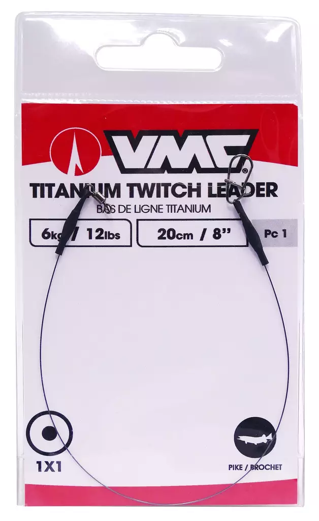 VMC Titanium Leader 1x7 18lb 20cm - Tafser - 3422993071268 - 1