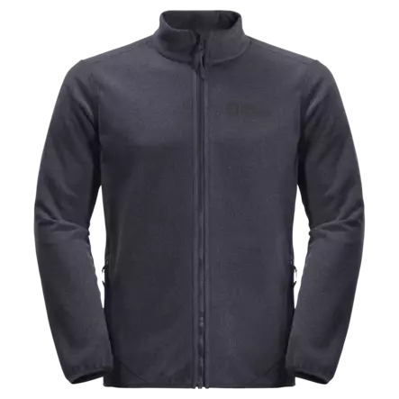 Jack Wolfskin Mens Skywind Full-Zip Jacket Ebony - Mellomjakker - 4064993552119 - 1