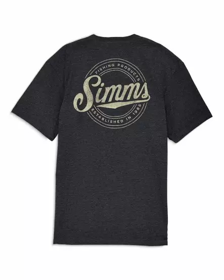Simms Circle Lockup T-Shirt Charcoal Heather - T-skjorter herre - 694264711699 - 1