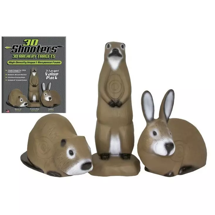 3D Shooters 3 Targets Value Pack - 3D-Farger - 702649715009 - 1