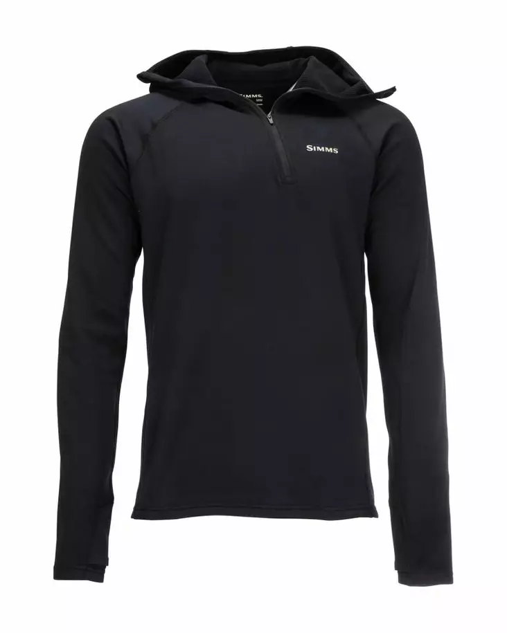Simms Heavyweight Baselayer Hoody Black - Undertrøyer - 694264555149 - 2